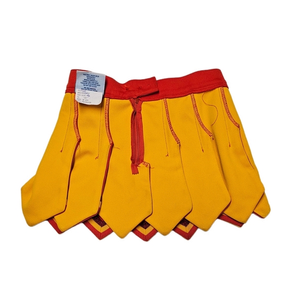 CDT Cheerleader & DanzteamCheerleader Skirt Orange and Yellow Pleated Girls - Picture 5 of 9